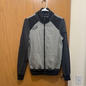 EUC Fox Sz S zip up ladies Gray and Black